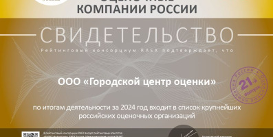 Рэнкинг оценочных компаний за 2024 год